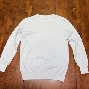 Saks Fifth Avenue Light Blue Cashmere Crew Neck Long Sleeve Sweater Womens Small